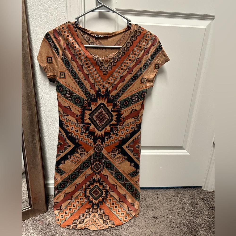 Suede short dress